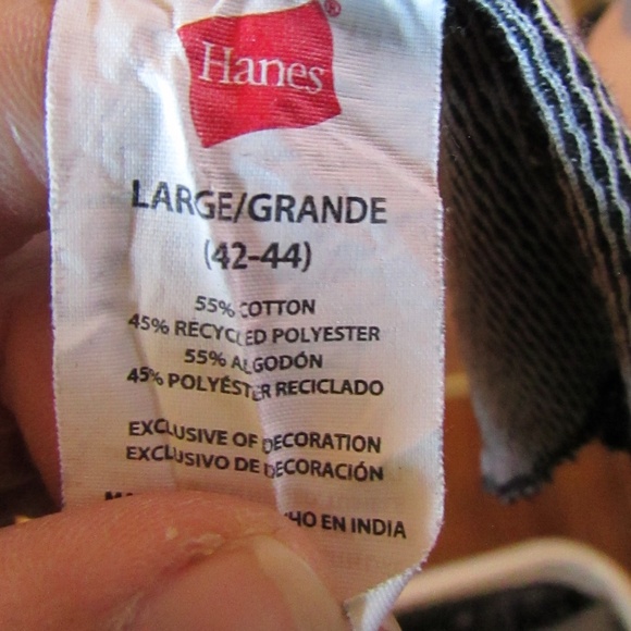 Hanes Reversible Black/White Sweatshirt - Picture 2 of 5